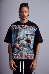 Maison Saiko Comic Book Four Black Tee