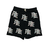 Mixed Emotion Black 'ME' Logo Shorts