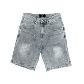 Mixed Emotion 'Paisley' Denim Blue Shorts ('Paisley' Denim Blue Shorts)