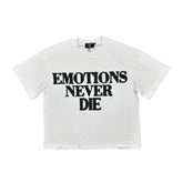 Mixed Emotion White ‘End’ Rhinestone Tee