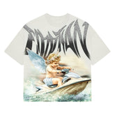 Mixed Emotion Cream Jetski Rhinestone Tee