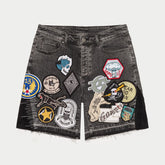 Godspeed Patchwork Denim Shorts V2 Grey