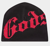 GODSPEED OG LOGO STUDDED BEANIE (BLACK/RED)