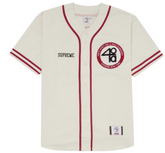Supreme 40 Acres Twill Baseball Jersey White