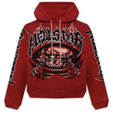Hellstar Skeleton Airbrushed Hoodie Red