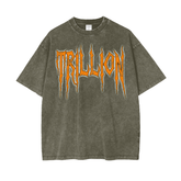 Trillion "Big T"Off-Green Tee