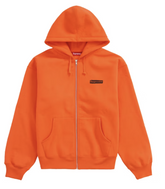 Supreme Spread Zip Up Hooded Sweatshirt Orange