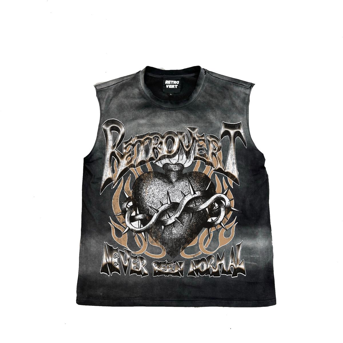 RETROVERT HEART THORN CUTOFF TEE