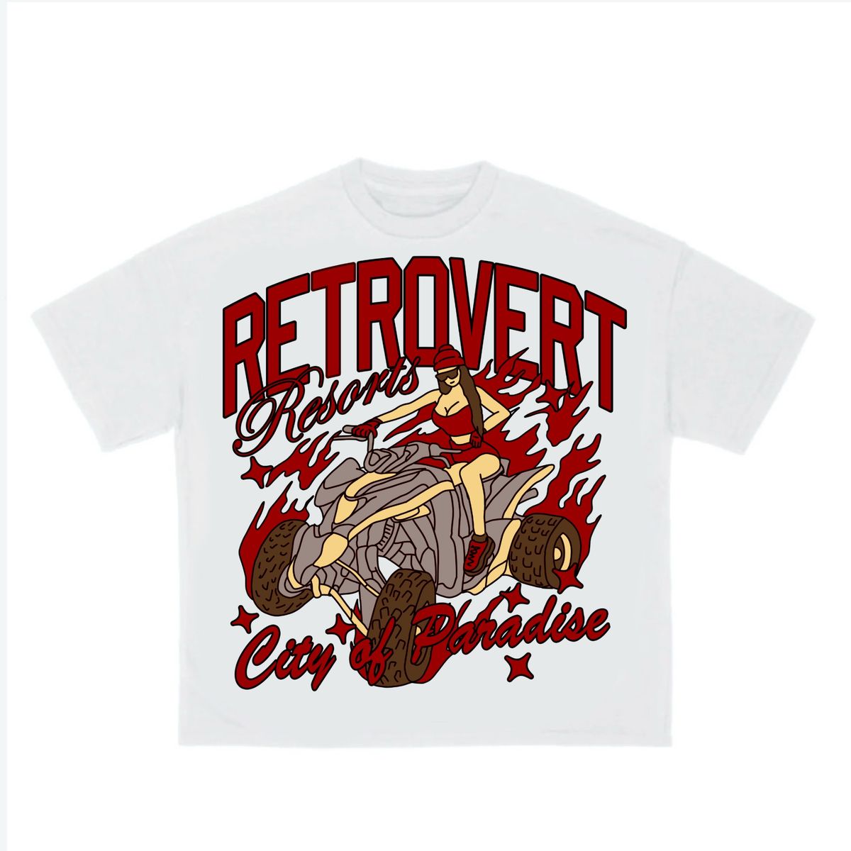 RETROVERT PARADISE CLUB T-SHIRT RED