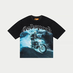 Godspeed Blu Flame Black Tee