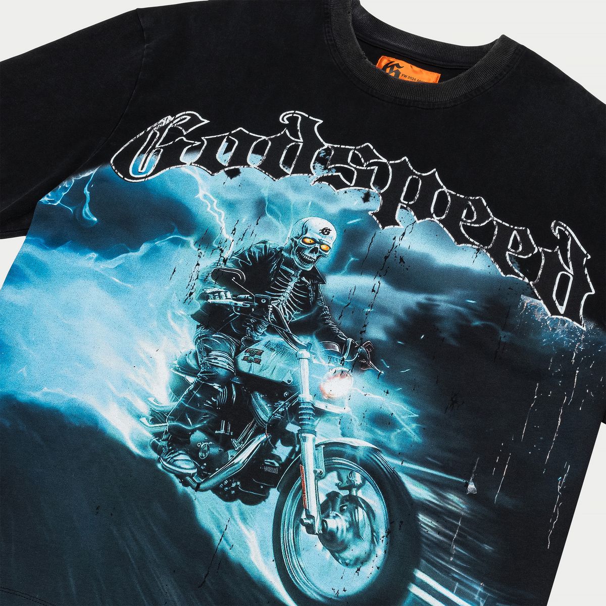 Godspeed Blu Flame Black Tee