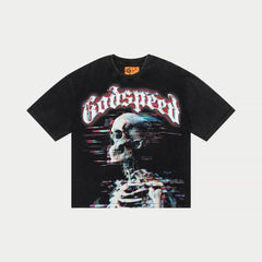 Godspeed Glitchy Black Tee