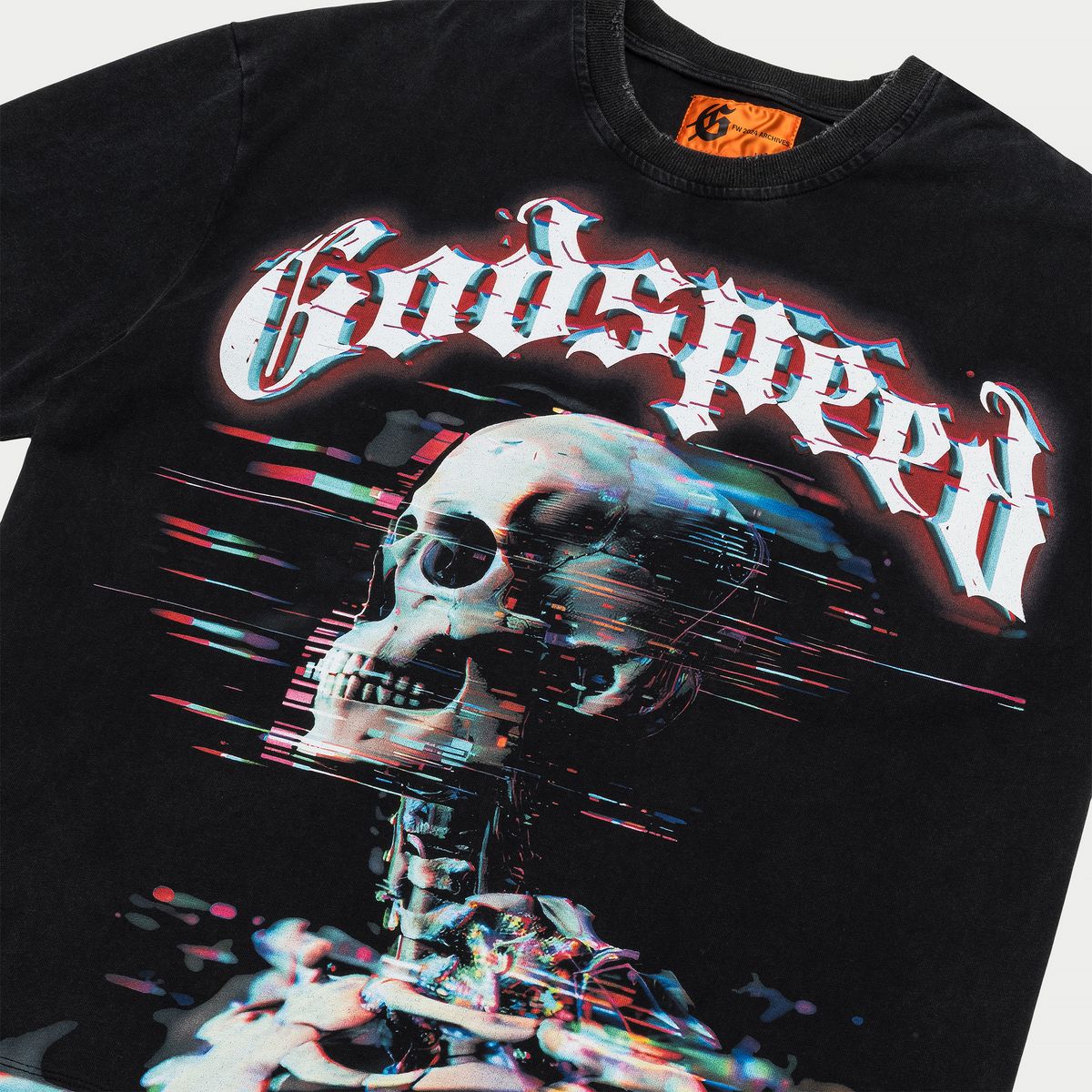 Godspeed Glitchy Black Tee