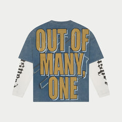 Godspeed Chosen One Layered Long Sleeve T-Shirt Blue Wash