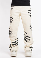 Guapi Cream Hell Dragger Leather Pant