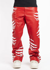 Guapi Blood Red Hell Dragger Leather Pant