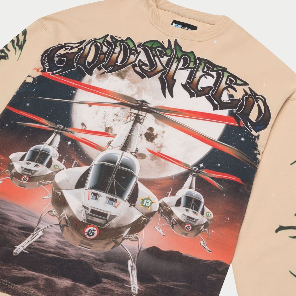 Godspeed Air Strike Bone Wash Long Sleeve Tee