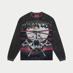 Godspeed Air Strike Black Wash Long Sleeve Tee