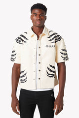 Guapi Cream Hell Dragger Leather Shirt