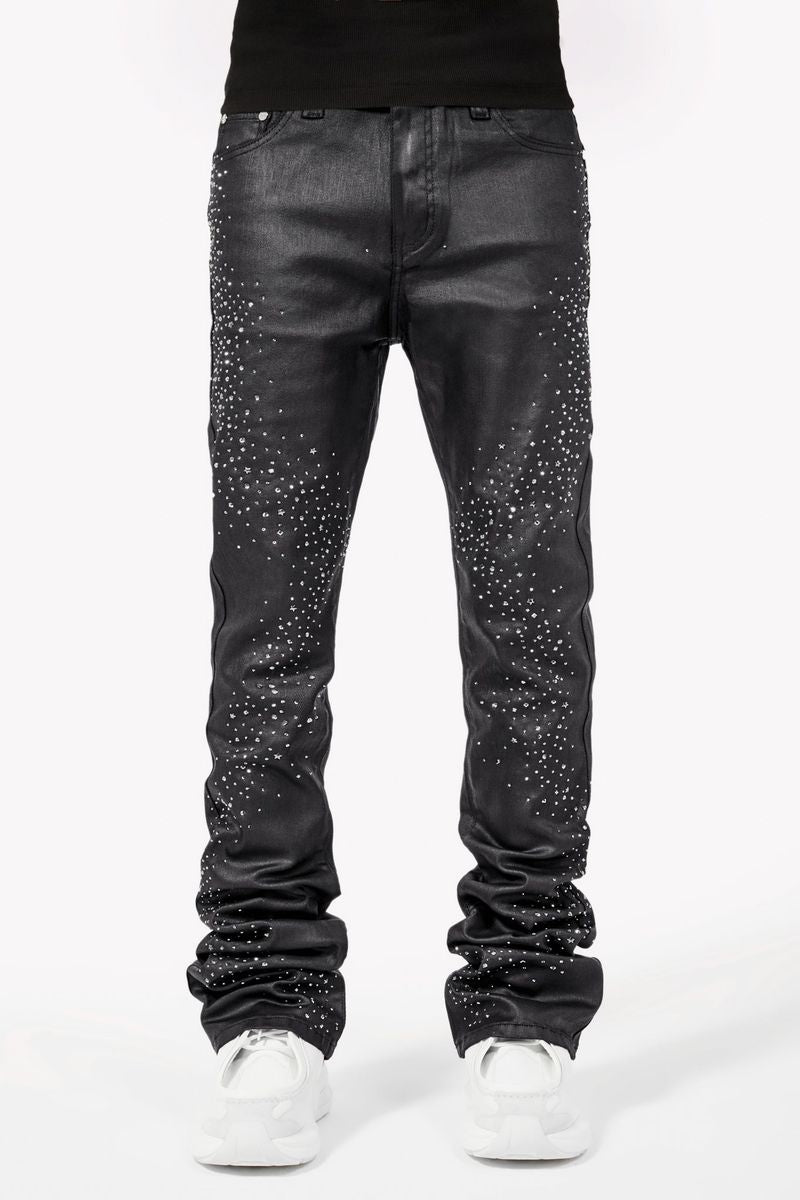 Guap All Black Starry Sky Waxed Denim