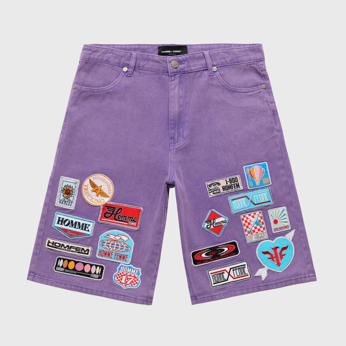 Homme Femme ROAD TRIP SHORTS PURPLE