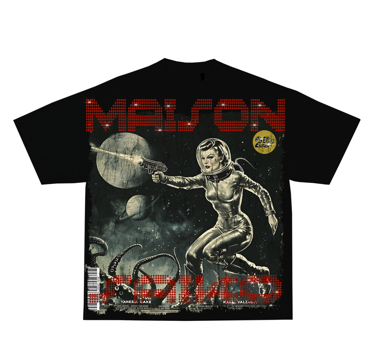 Maison Saiko Comic Book Seven Black Tee