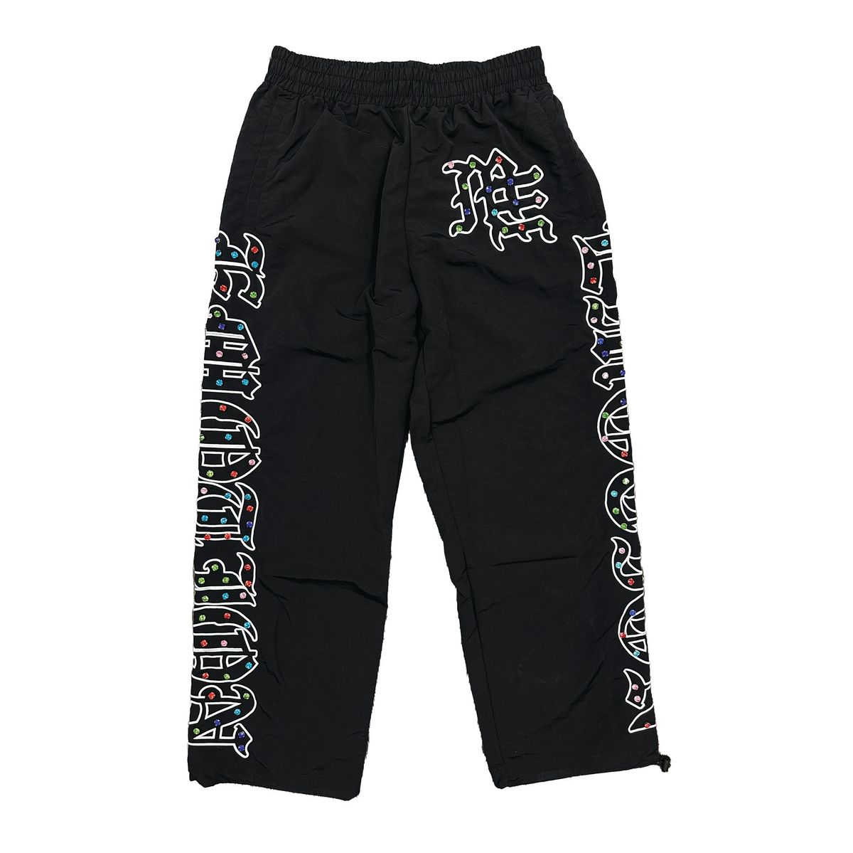 Mixed Emotion ME' Rhinestone Nylon Pants