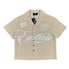 Mixed Emotion Cream Signature Button Up