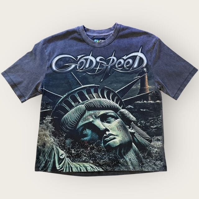 Godspeed "Sunken Liberty 2" Grey Wash T-Shirt