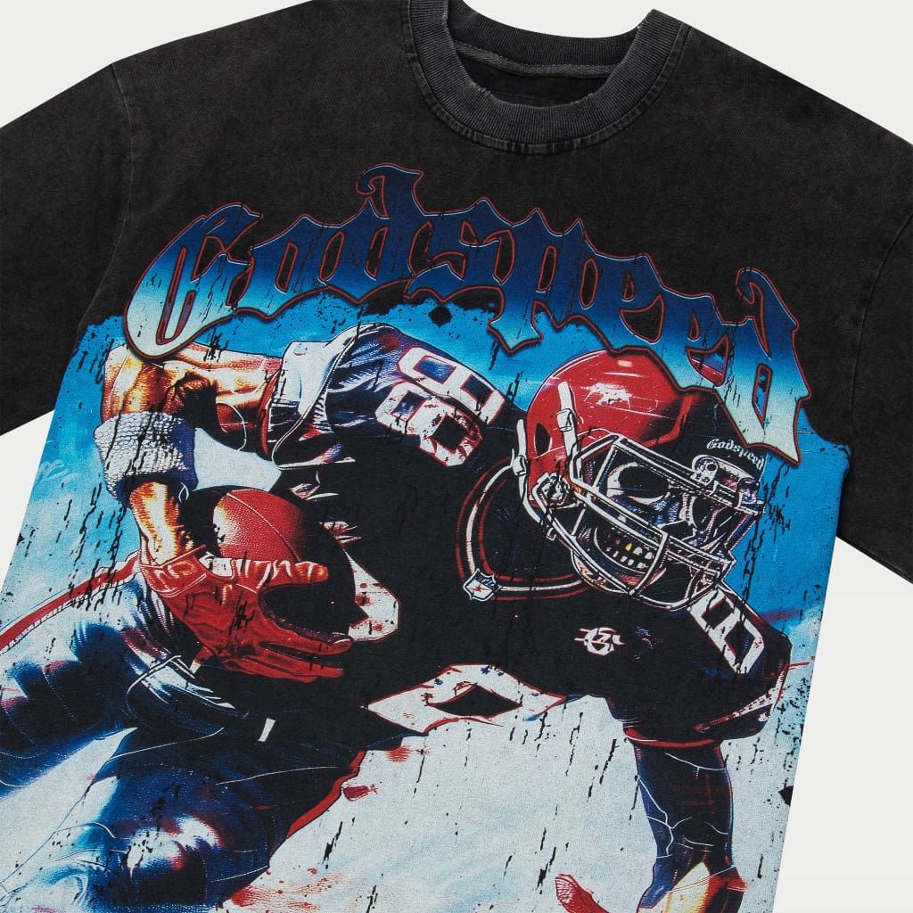 Godspeed "Endzone" Black Wash T-Shirt