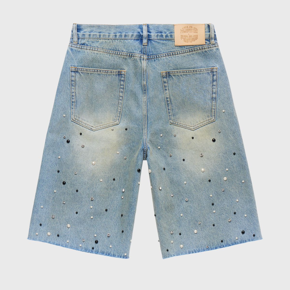 Homme Femme Gemstone Denim Shorts