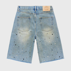 Homme Femme Gemstone Denim Shorts