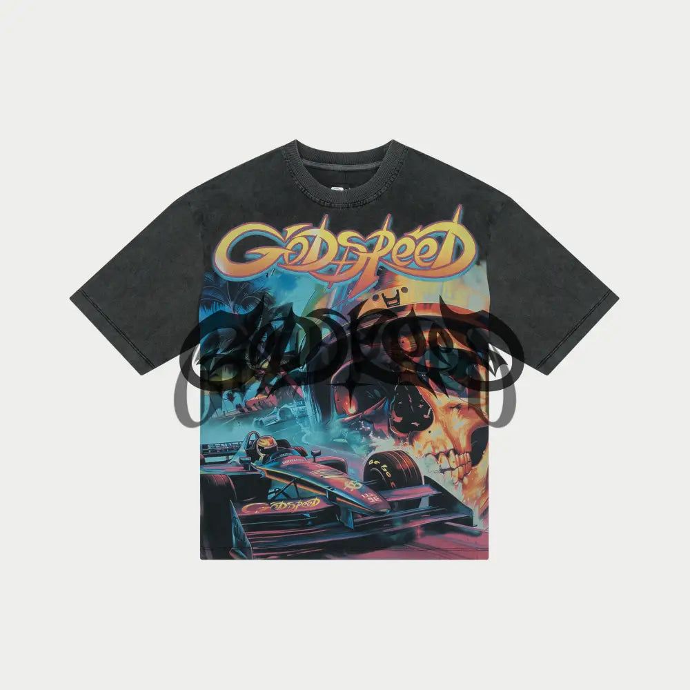 Godspeed "F1 Dreams" Grey Wash Tee
