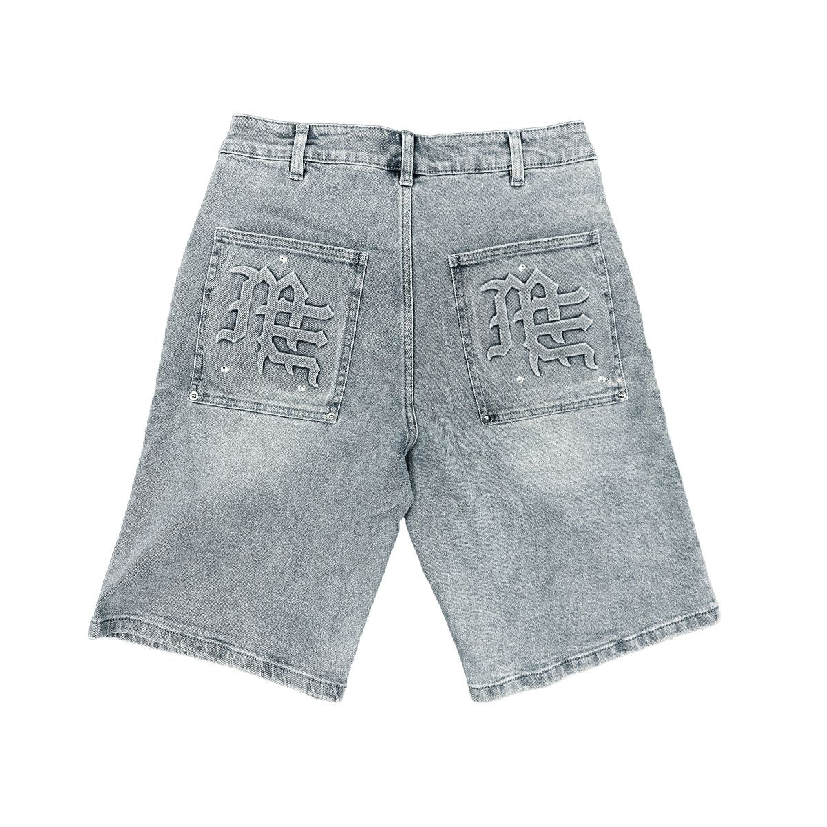 Mixed Emotion 'Paisley' Denim Blue Shorts ('Paisley' Denim Blue Shorts)
