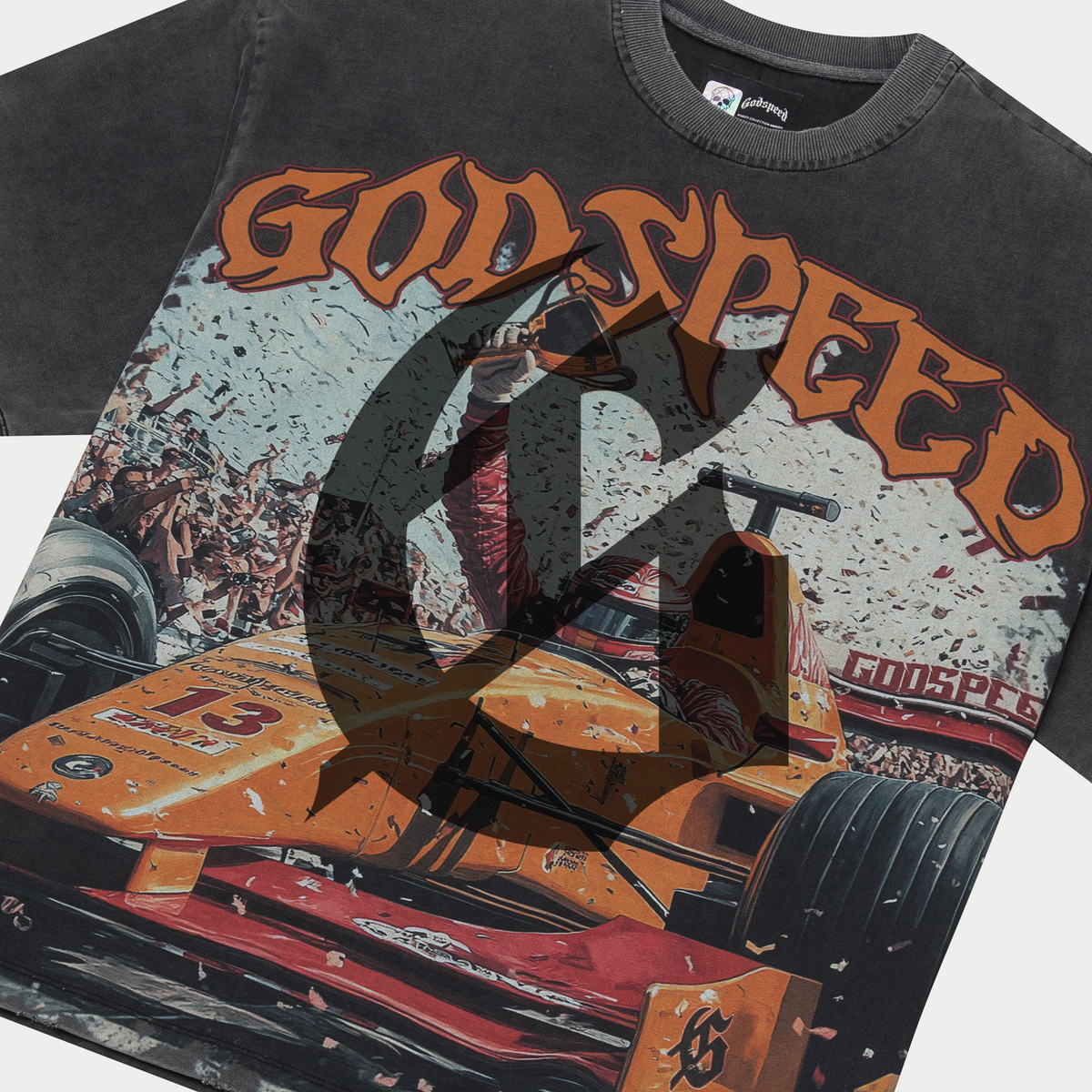 Godspeed "F1 Finishline" Grey Wash Tee