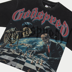 Godspeed "Checkmate" Black Wash Tee