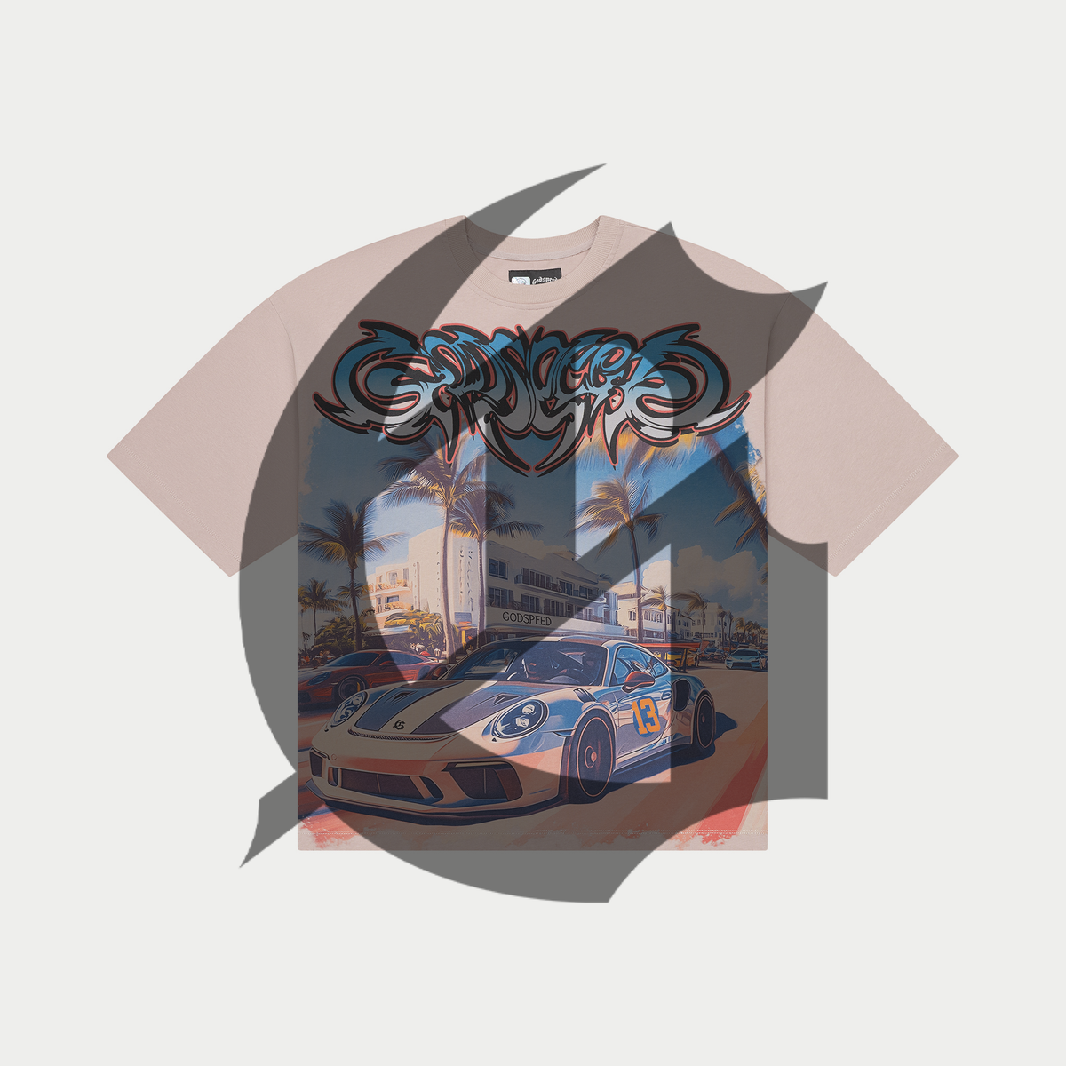 Godspeed Car Meet Miami Stone Wash Tee