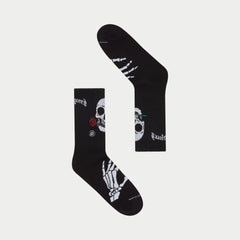 GODSPEED Skull & Roses Sock Black/Red