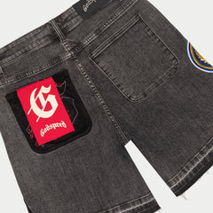 Godspeed Patchwork Denim Shorts V2 Grey