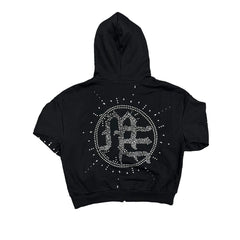 Mixed Emotion ‘Eclipse’ Black Rhinestone Hoodie