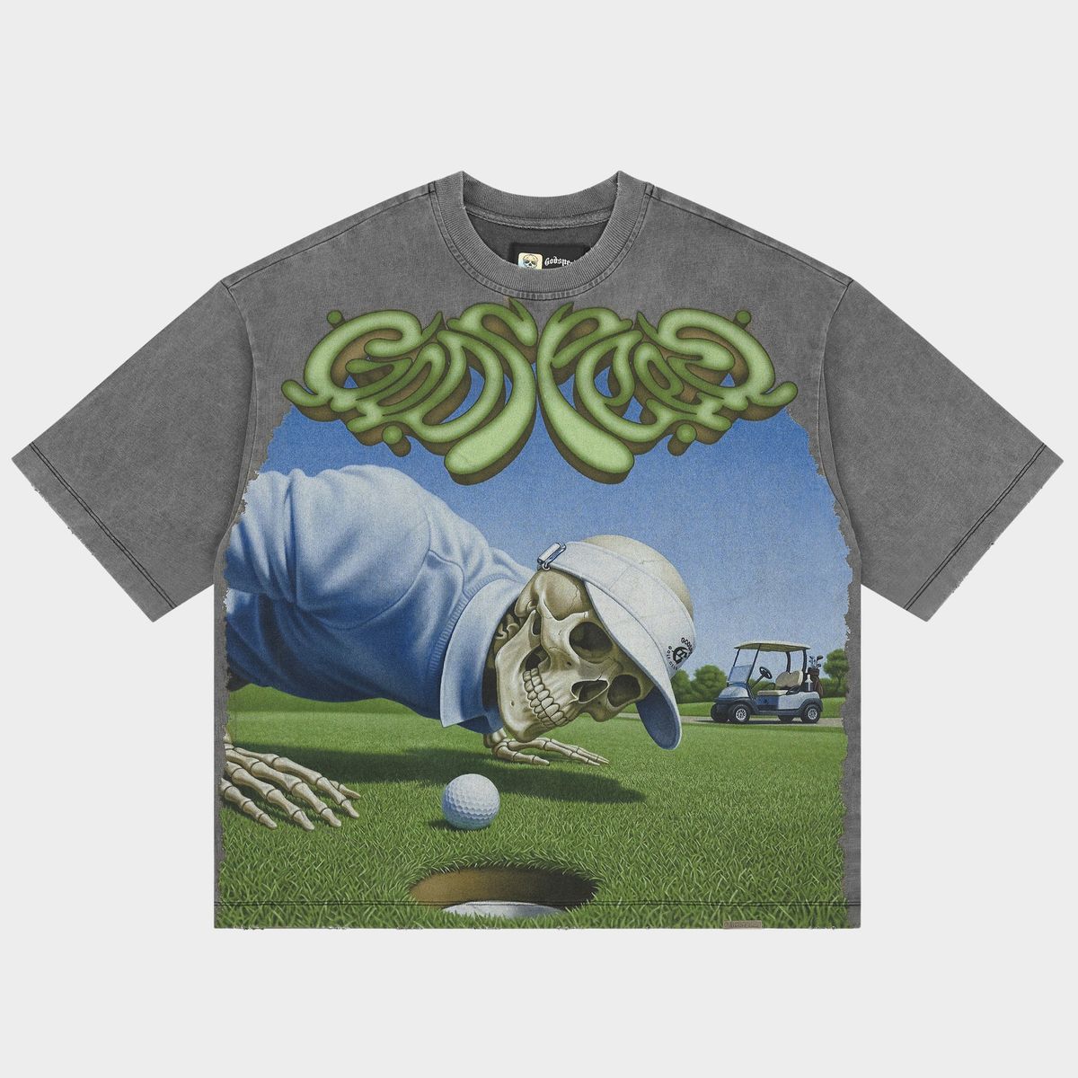 Godspeed Green Reaper T-Shirt Grey Wash