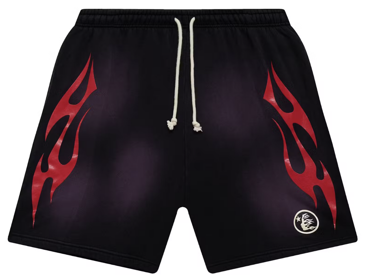 Hellstar Purple Red Flame Shorts