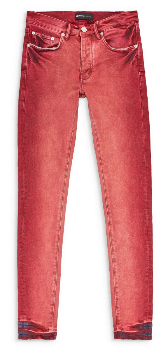 Purple Brand SIDE STRIPE FADED AURA ORANGE SKINNY JEANS