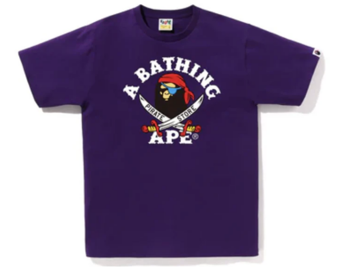 BAPE PURPLE APE PIRATE TEE