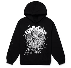 Sp5der OG Web Hoodie Black