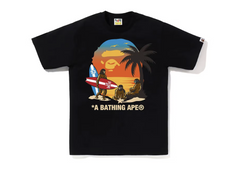 BAPE Sunset Beach Ape Head Tee Black