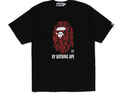 BAPE Lux Sport Pattern By Bathing Ape Black Tee