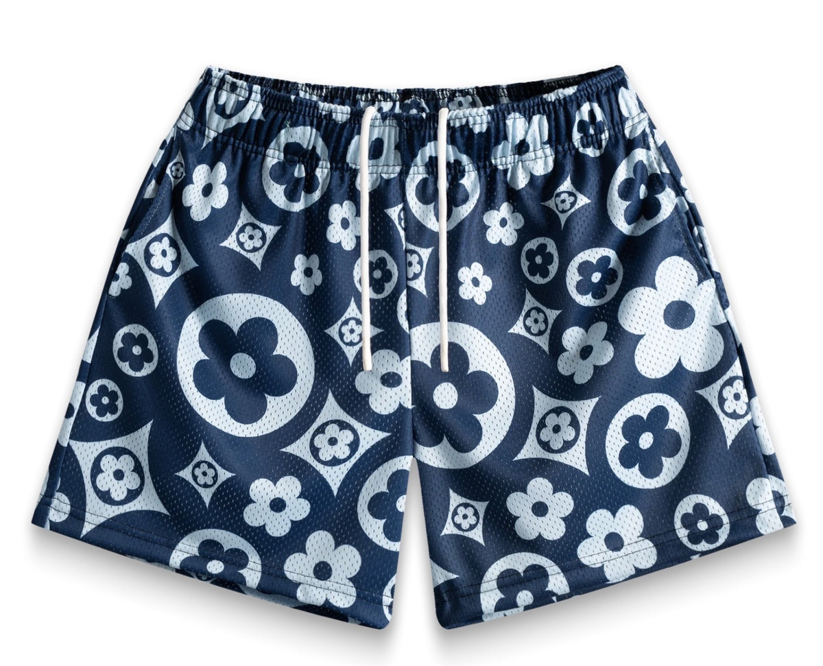 Bravest Studios Navy Flower Shorts