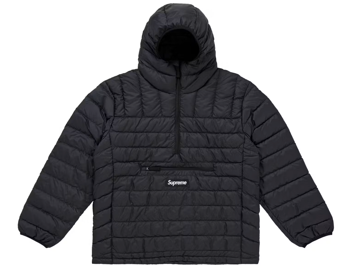 Supreme Micro Down Half Zip Hooded Pullover FW26 Black