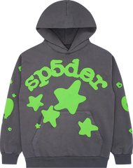 Sp5der Beluga Hoodie Slate Grey/Green